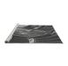 Sideview of Machine Washable Transitional Dark Gray Rug, wshpat258gry