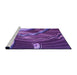 Sideview of Machine Washable Transitional Purple Rug, wshpat258pur