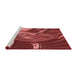 Sideview of Machine Washable Transitional Red Rug, wshpat258rd