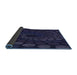 Thickness of Patterned Deep Periwinkle Purple Rug, pat2580blu