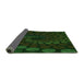 Thickness of Patterned Black Rug, pat2580grn