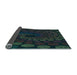 Thickness of Patterned Black Rug, pat2580lblu