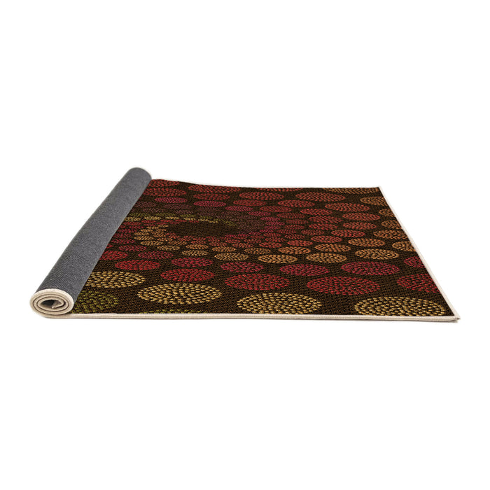 Thickness of Patterned Saddle Brown Rug, pat2580org