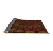 Thickness of Patterned Saddle Brown Rug, pat2580org
