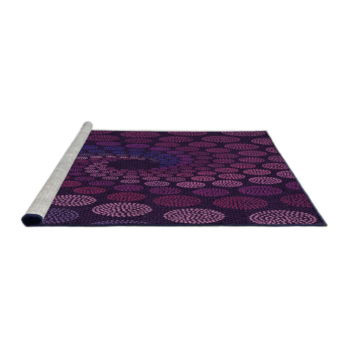 Sideview of Machine Washable Transitional Purple Rug, wshpat2580pur