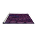 Sideview of Machine Washable Transitional Purple Rug, wshpat2580pur