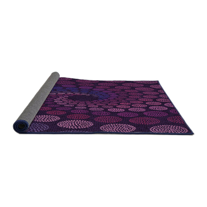 Thickness of Patterned Purple Rug, pat2580pur