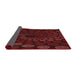 Thickness of Patterned Saffron Red Rug, pat2580rd