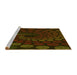 Sideview of Machine Washable Transitional Dark Bronze Brown Rug, wshpat2580yw