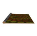 Thickness of Patterned Dark Bronze Brown Rug, pat2580yw