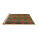 Sideview of Machine Washable Transitional Night Red Rug, wshpat2581brn