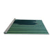 Sideview of Machine Washable Transitional Mint Green Rug, wshpat2582lblu