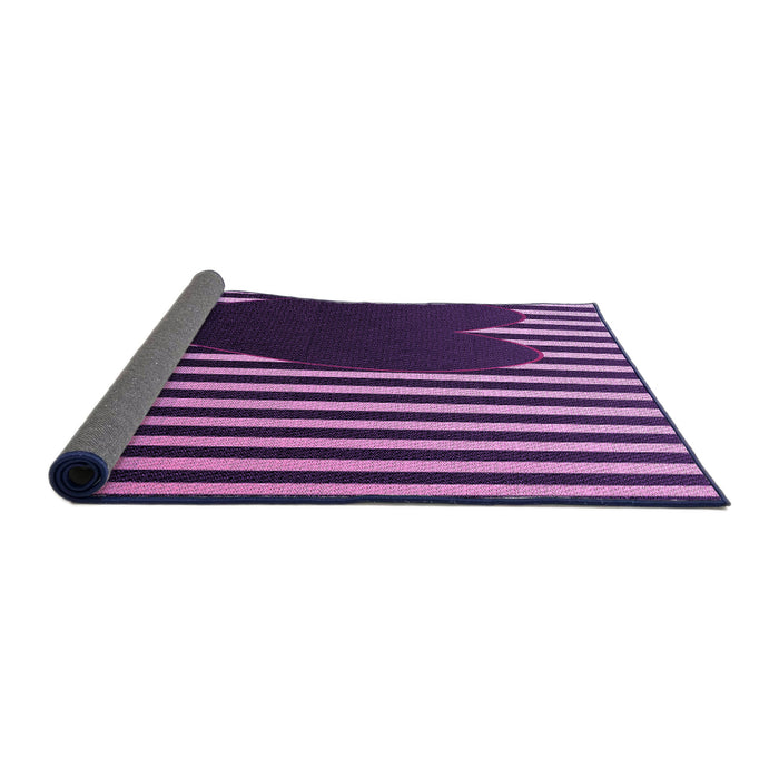 Thickness of Patterned Purple Rug, pat2582pur