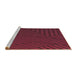 Sideview of Machine Washable Transitional Bright Maroon Red Rug, wshpat2584brn