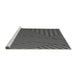 Sideview of Machine Washable Transitional Gray Rug, wshpat2584gry