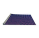 Sideview of Machine Washable Transitional Royal Blue Rug, wshpat2584lblu