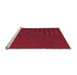 Sideview of Machine Washable Transitional Cranberry Red Rug, wshpat2584org