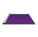 Sideview of Machine Washable Transitional Bright Purple Rug, wshpat2584pur