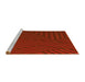 Sideview of Machine Washable Transitional Red Rug, wshpat2584yw