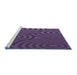 Sideview of Machine Washable Transitional Plum Purple Rug, wshpat2585blu