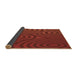 Thickness of Patterned Red Rug, pat2585brn