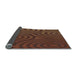 Thickness of Patterned Sienna Brown Rug, pat2585lblu