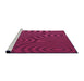 Sideview of Machine Washable Transitional Crimson Red Rug, wshpat2585pur