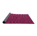 Thickness of Patterned Crimson Red Rug, pat2585pur