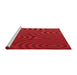 Sideview of Machine Washable Transitional Red Rug, wshpat2585rd