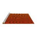 Sideview of Machine Washable Transitional Scarlet Red Rug, wshpat2585yw