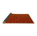Thickness of Patterned Scarlet Red Rug, pat2585yw