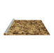 Sideview of Machine Washable Transitional Saddle Brown Rug, wshpat2586brn