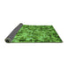 Thickness of Patterned Green Rug, pat2586grn