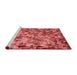 Sideview of Machine Washable Transitional Red Rug, wshpat2586rd