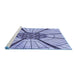 Sideview of Machine Washable Transitional Deep Periwinkle Purple Rug, wshpat2587blu