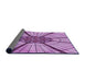 Thickness of Patterned Pastel Purple Pink Rug, pat2587pur