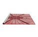 Sideview of Machine Washable Transitional Pastel Pink Rug, wshpat2587rd