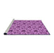 Sideview of Machine Washable Transitional Violet Purple Rug, wshpat2588pur