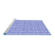 Sideview of Machine Washable Transitional Blue Rug, wshpat2589blu