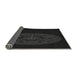 Sideview of Patterned Black Rug, pat259gry