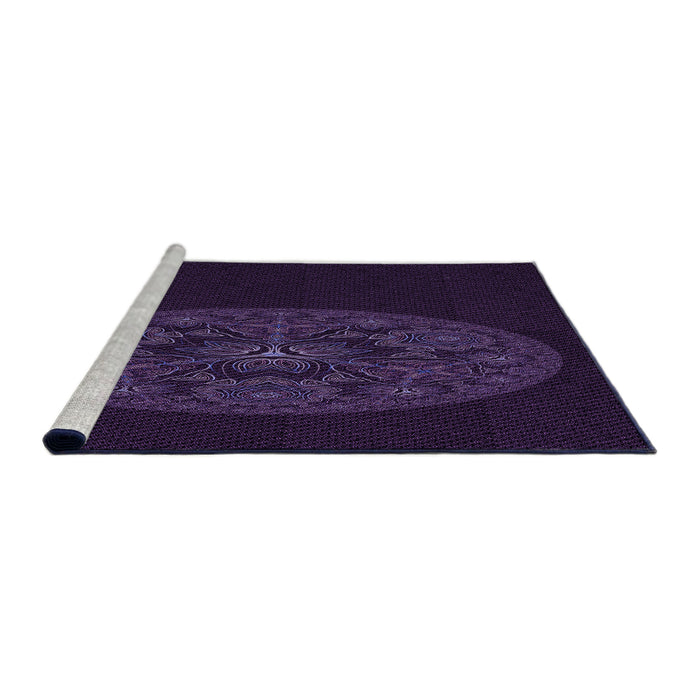 Sideview of Machine Washable Transitional Purple Rug, wshpat259pur