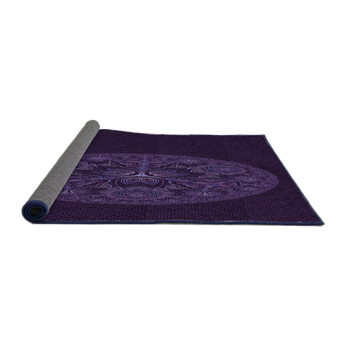 Thickness of Patterned Purple Rug, pat259pur
