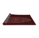 Thickness of Patterned Chocolate Brown Rug, pat259rd