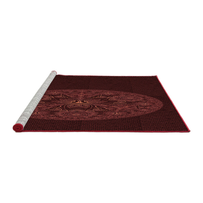 Sideview of Machine Washable Transitional Chocolate Brown Rug, wshpat259rd