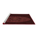 Sideview of Machine Washable Transitional Chocolate Brown Rug, wshpat259rd