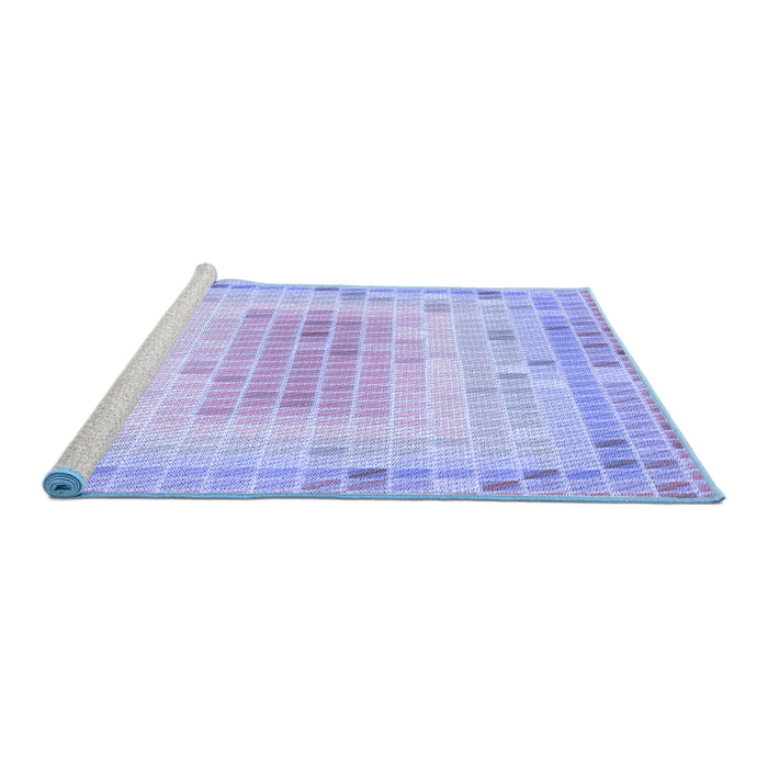 Sideview of Machine Washable Transitional Purple Rug, wshpat2590blu