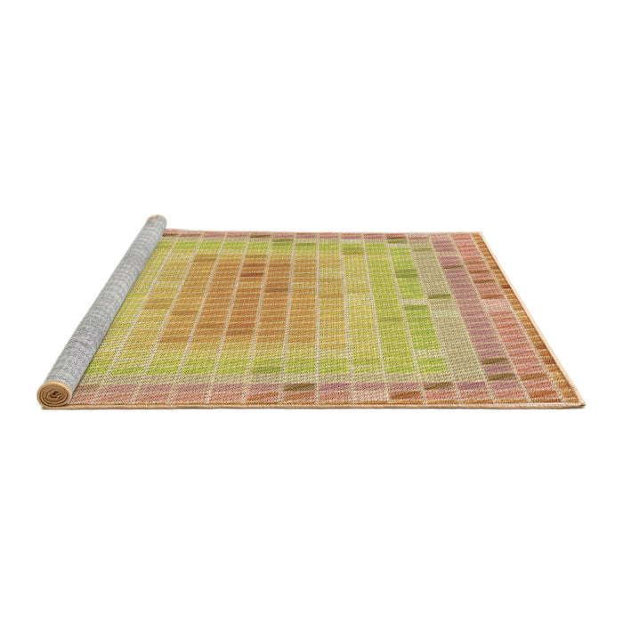 Sideview of Machine Washable Transitional Chrome Gold Yellow Rug, wshpat2590brn