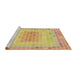 Sideview of Machine Washable Transitional Chrome Gold Yellow Rug, wshpat2590brn