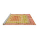 Sideview of Machine Washable Transitional Orange Rug, wshpat2590org