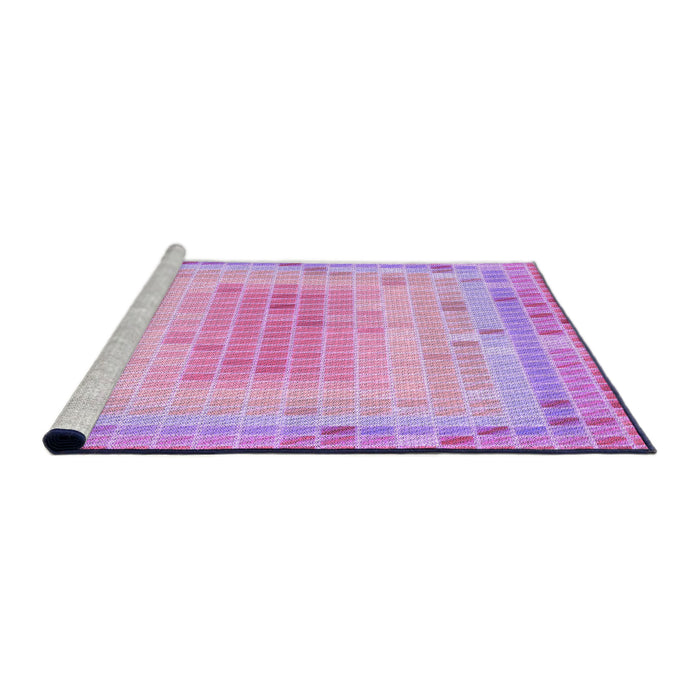 Sideview of Machine Washable Transitional Pastel Purple Pink Rug, wshpat2590pur